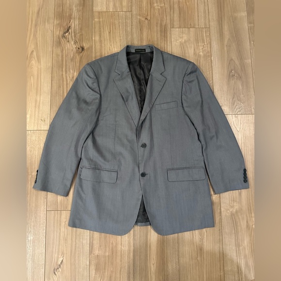 Ermenegildo Zegna Mens Gray Wool
Silk 2 Piece Suit Size 54x38 - Picture 2 of 13